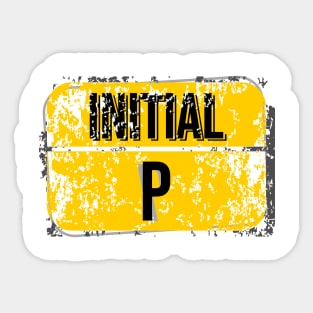 For initials or first letters of names starting with the letter P Sticker